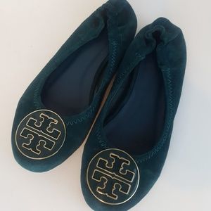 Tory Burch ballet flats suede Teal